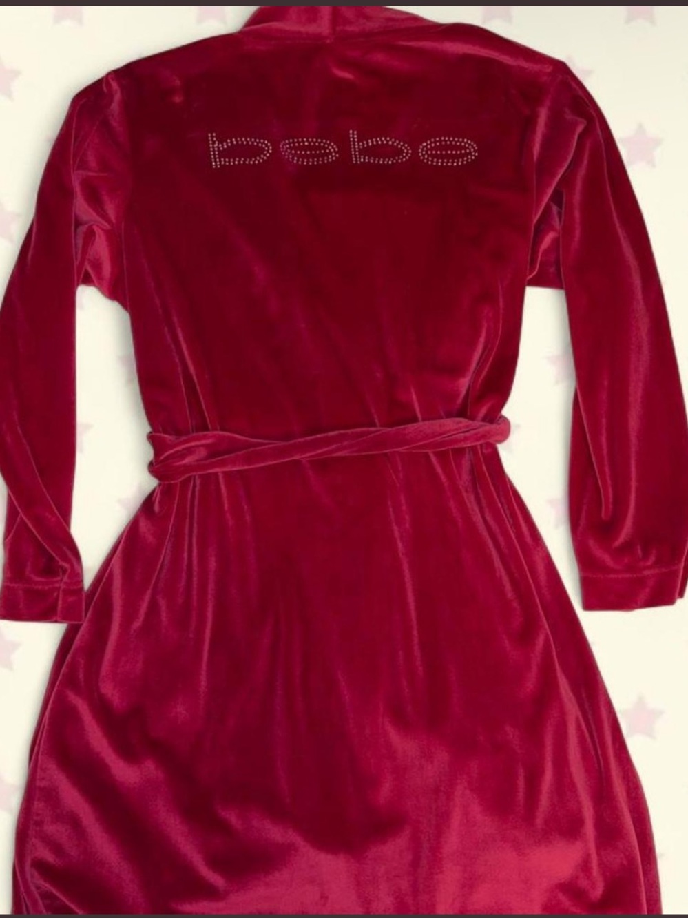 BEBE Pink Velour Robe